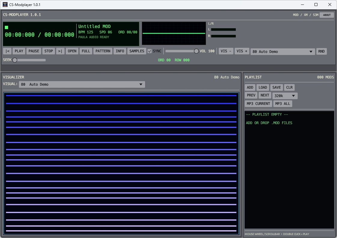 Screenshot: CS-Modplayer 1.0.1