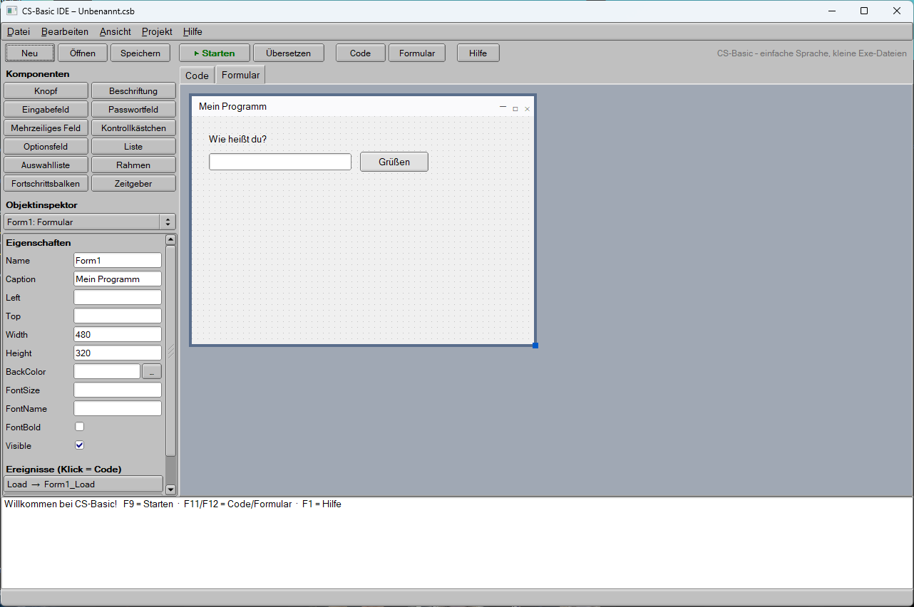 Screenshot: CS-Basic